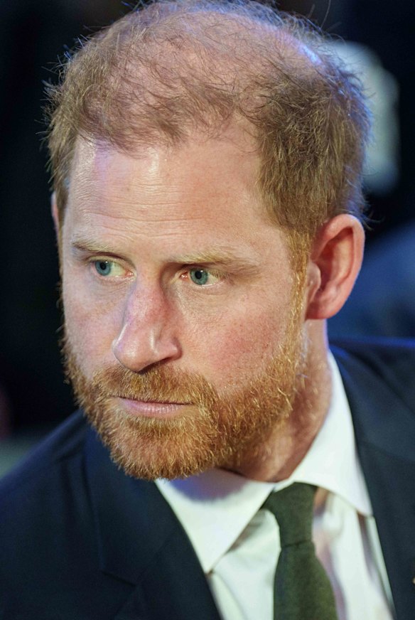 Prince Harry at the Kyiv Security Forum on Thursday, after arriving in Ukraine earlier in the day.