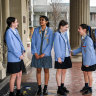 Students from Lowther Hall Anglican Grammar School, which has won The Age’s Schools That Excel award for non-government schools in Melbourne’s west.