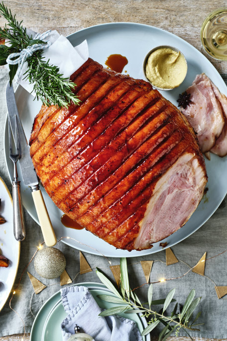 Christmas ham glaze recipe: Mustard and sherry vinegar-glazed ham