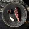 Maremma duck, purple carrot, blackberry, madeira and macadamia.