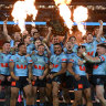 NSW celebrate their series win.