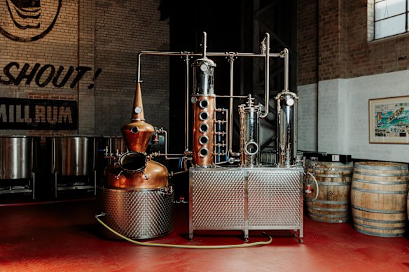 The distilling, bottling and labelling is all done on site. 