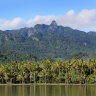 Coastline on the island of Bougainville new the city of Arawa.