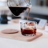Pour-over specialty iced coffee.