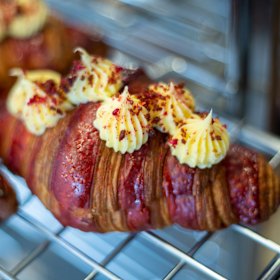 Penny for Pound’s signature twice-baked red velvet croissant.