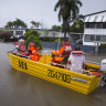 SES volunteers rescuing residents in Rosslea, Townsville on February 2, 2019.