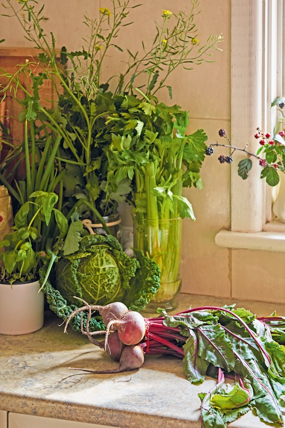 Water-filled jars, vases and crocks can be used to keep vegetables such as celery fresh.