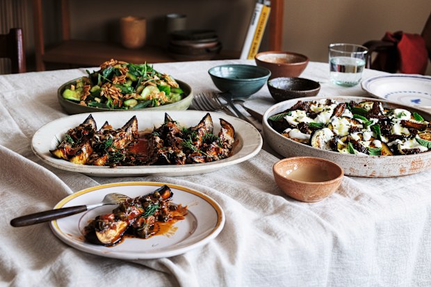 Ottolenghi’s aubergines with capers and dill