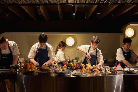 Chefs in The Dining Room at The Collective.