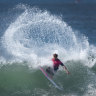 Aussie surfer’s bid for title thwarted after gutsy return from broken back