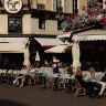 Parisian cafes are struggling for business. 