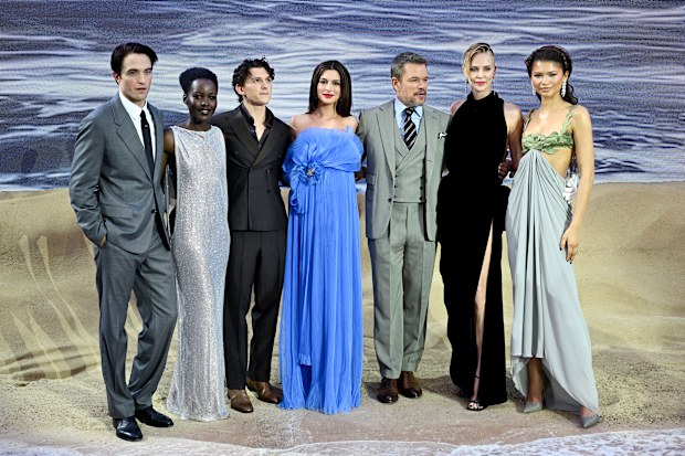Robert Pattinson, Lupita Nyong'o, Tom Holland, Anne Hathaway, Matt Damon, Charlize Theron and Zendaya attend the world premiere of "The Odyssey" at Odeon Luxe Leicester Square on July 06, 2026 in London, England