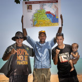 Traditional owners protesting fracking. 
