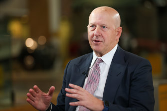 Goldman Sachs chief David Solomon says he expects most of the company’s staff back in the office full-time.