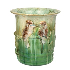 A rare glazed earthenware vase by Remued Pottery.