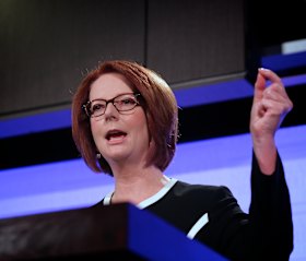 Julia Gillard calls the election eight months early in 2013.