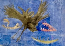 Detail from the Arthur Boyd lithograph Magic Flute, Queen of the Night that Julie Power bought after a Melbourne Cup win.