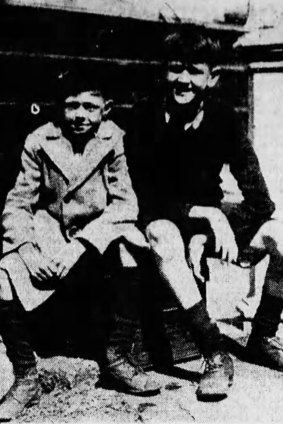 Jack and Teddy Talbot, who along with their father, had a narrow escape when a bridge collapsed.