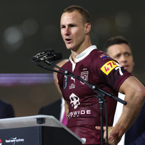 Maroons captain Daly Cherry-Evans during State of Origin last year.