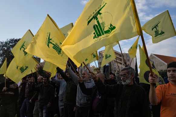 Hezbollah supporters in Beirut in February.
