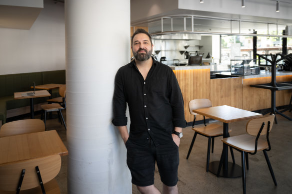 Mark Da Costa in his new St Peters cafe, Bueno Eatery. 