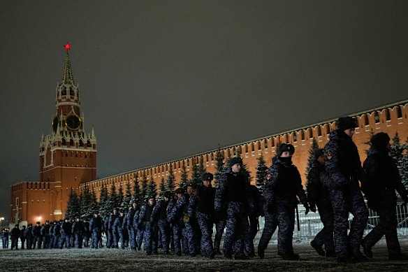 Security was high in Red Square.