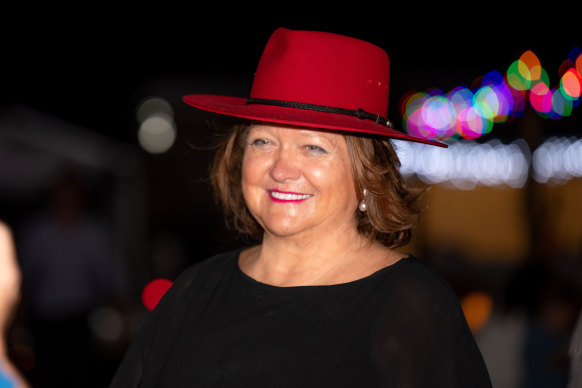 Gina Rinehart emerged as a key backer of Vulcan this year. 
