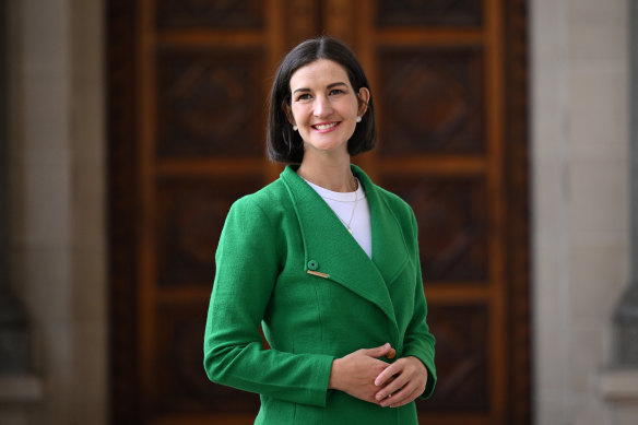 Ellen Sandell was elected the new leader of the Victorian Greens on Tuesday.