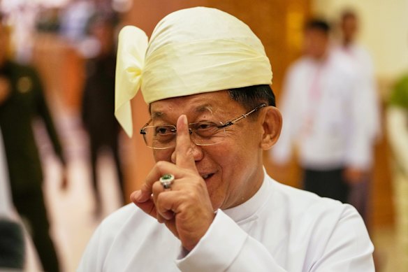 Min Aung Hlaing, el dictador militar y líder golpista que se autodenomina presidente.