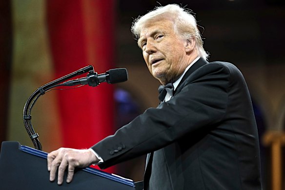 US President Donald Trump said other countries were lining up to “kiss my ass” over tariffs.