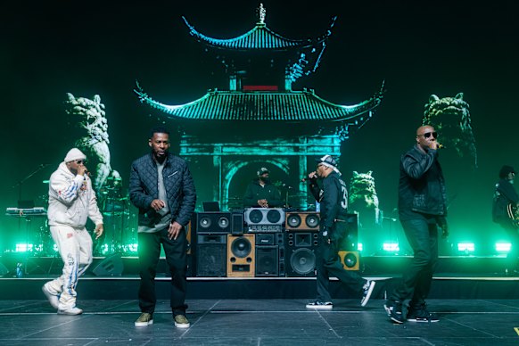 Some of the Wu-Tang Clan perform in Melbourne on March 27, 2026. 