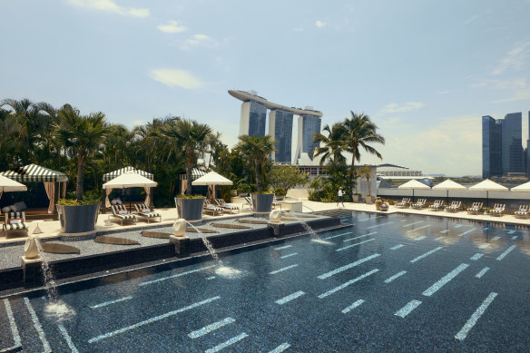 Mandarin Oriental Singapore’s views to Marina Bay Sands area.