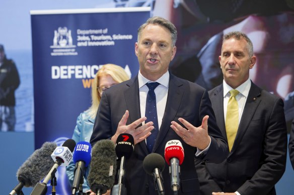 Acting Prime Minister Richard Marles in Perth today.