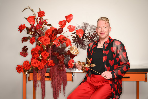 Melbourne florist Ross Jenkins in the Bloom Boy studio.