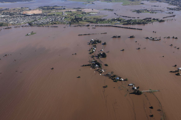 Flooding in and around Maitland on Friday morning.