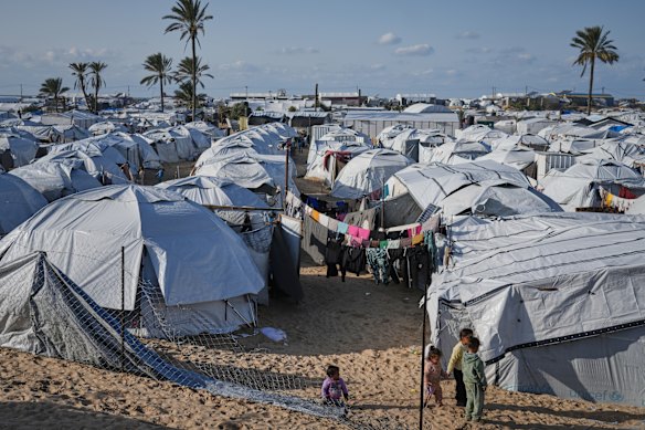 Thousands of Palestinian children – many of them orphans – are living in temporary camps.