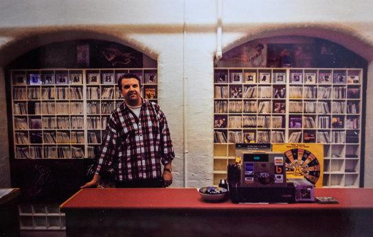 Rod Jacobs at Basement Discs soon after it opened in 1994.