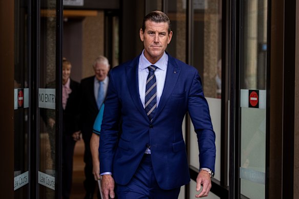 Ben Roberts-Smith outside the Federal Court during his appeal last year.