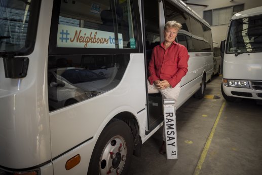 Terry Smit with one of the minibuses belonging to his company, Go West Tours.