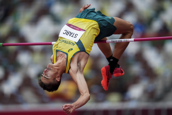 Brandon Starc cleared 2.28 metres in the high jump round.