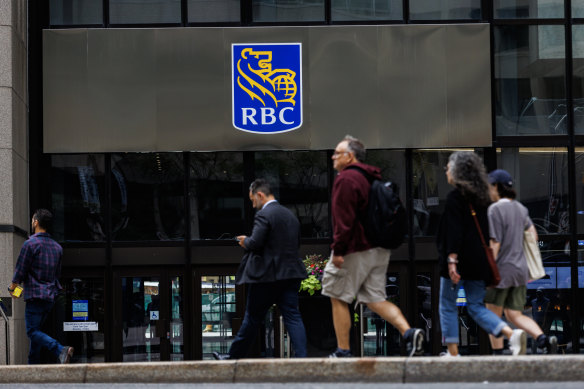 The Royal Bank of Canada (RBC) headquarters in the financial district of Toronto, Ontario