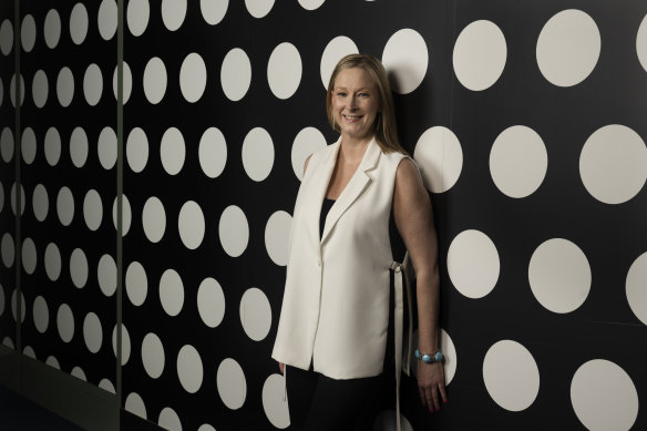 Leigh Sales at the ABC Studio ahead of her Andrew Olle lecture.