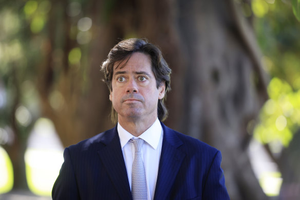AFL chief Gillon McLachlan made a fly-in visit to Sydney on Thursday.