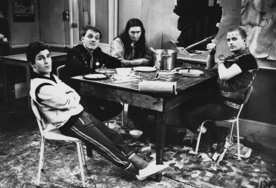The Young Ones, from left, Mike the Cool Person, Rik the socialist, Neil the hippy and Vyv the punk.