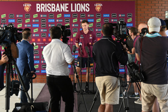 Brisbane Lions co-captain Harris Andrews on Easter Monday.