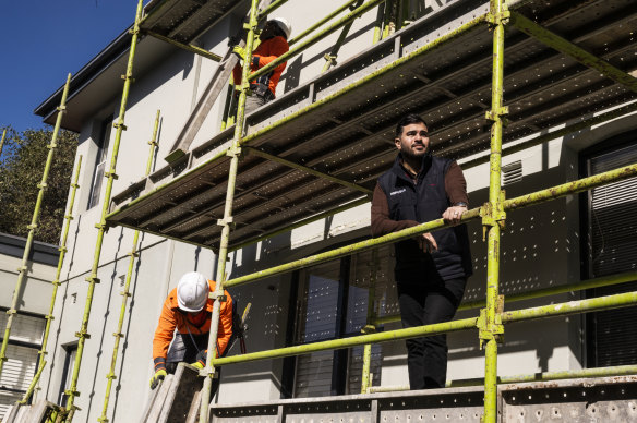 Mohammed Sheeth, owner of Republic Building Co, at one of his firm’s jobs