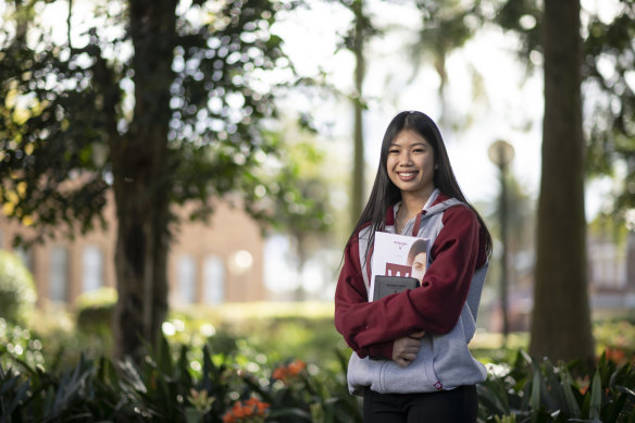 Medical science student Alisha Ouch was offered an early entry spot at Western Sydney University. 