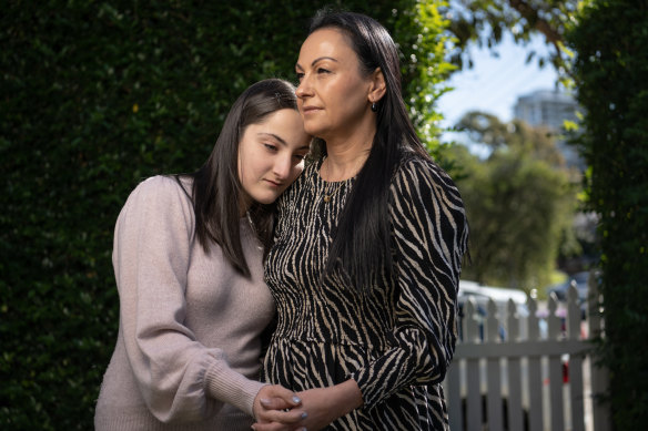 Danielle Capaldi and daughter Charlotte at their home in Sydney.