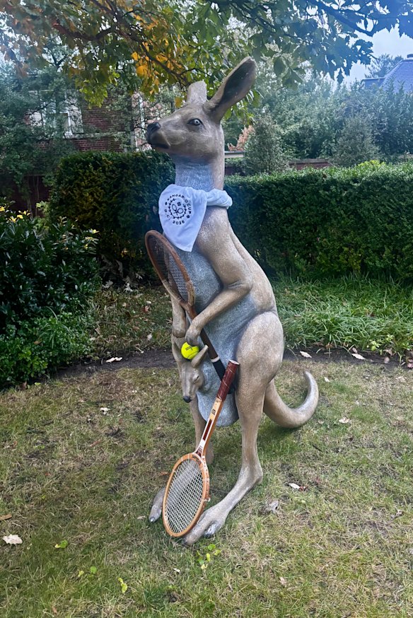 A kangaroo at the Australian ambassador’s residence.