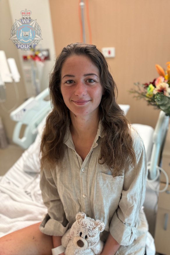 Carolina Wilga in hospital. 